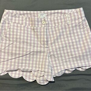 Crown & Ivy Purple Gingham Shorts